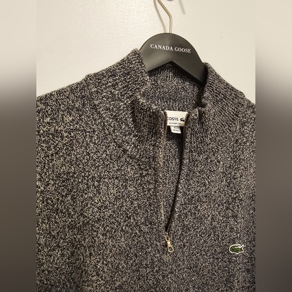 Lacoste Wool Half Zip Sweater - Picture 2 of 7